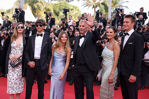 Lily Costner, Hayes Costner, Grace Avery Costner, Kevin Costner, Cayden Wyatt Costner, and Annie Costner